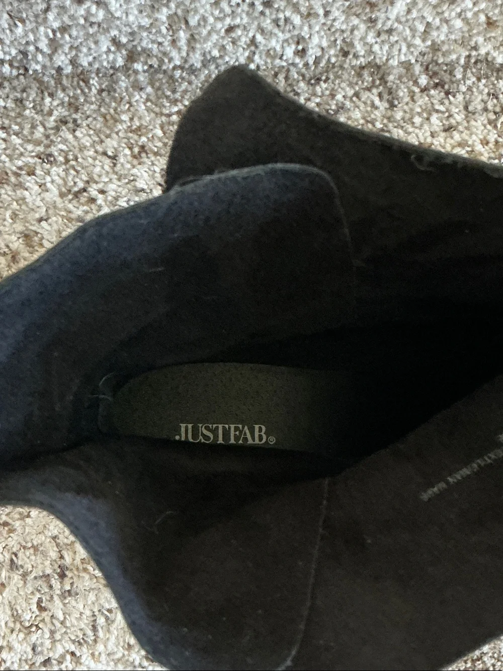 JustFab Selene Black Suede Moto Ankle Boots - Women's Size 11